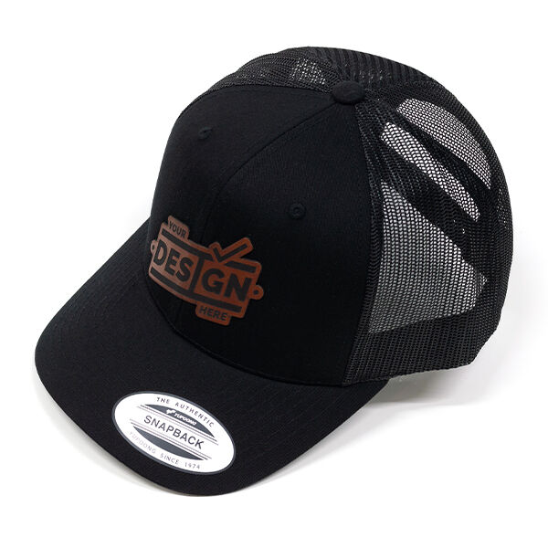 Yupoong Retro Trucker Leather Patch Cap Thumbnail